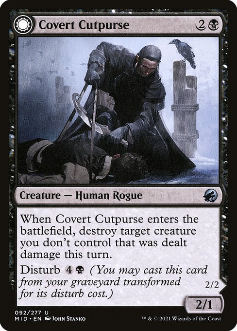 Covert Cutpurse // Covetous Geist (92) [Innistrad: Midnight Hunt]
