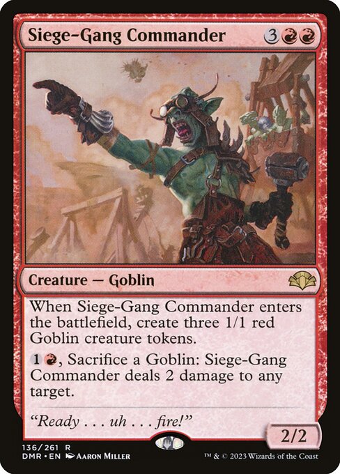 Siege-Gang Commander (136) [Dominaria Remastered]