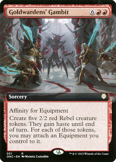 Goldwardens' Gambit (51) [Phyrexia: All Will Be One Commander] [Extended Art]