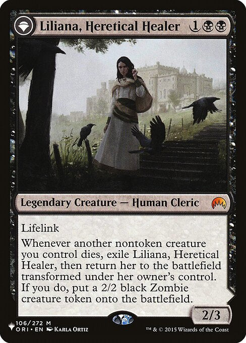 Liliana, Heretical Healer // Liliana, Defiant Necromancer (ORI-106) [The List]