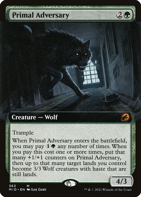 Primal Adversary (363) [Innistrad: Midnight Hunt] [Extended Art]