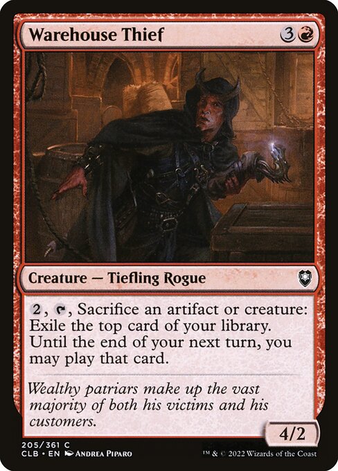Warehouse Thief (205) [Commander Legends: Battle for Baldur's Gate]