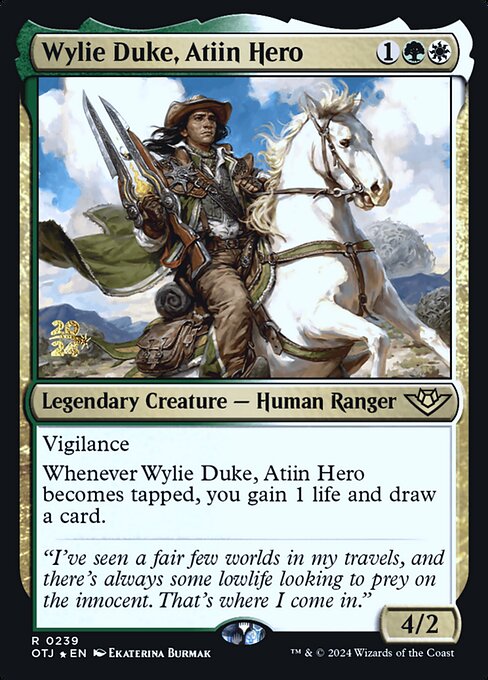 Wylie Duke, Atiin Hero (239s) [Outlaws of Thunder Junction Promos]