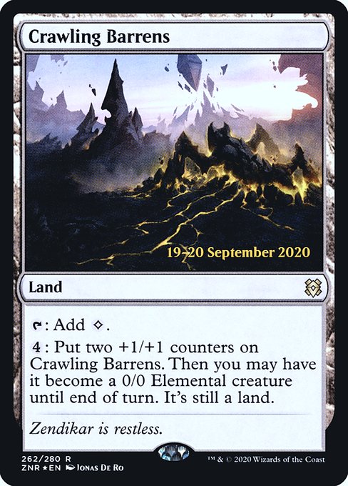 Crawling Barrens (262s) [Zendikar Rising Promos]