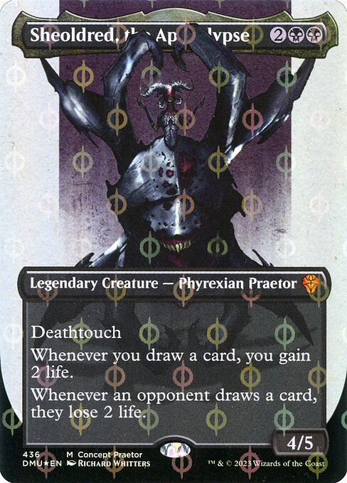 Sheoldred, the Apocalypse (436) [Dominaria United] [Borderless]