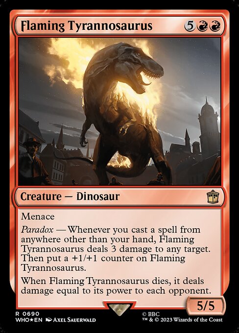 Flaming Tyrannosaurus (690) [Doctor Who]