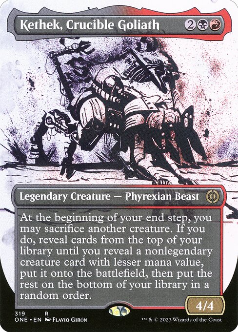Kethek, Crucible Goliath (319) [Phyrexia: All Will Be One] [Showcase, Borderless]