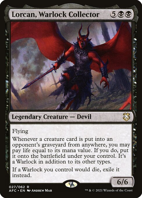 Lorcan, Warlock Collector (27) [Forgotten Realms Commander]