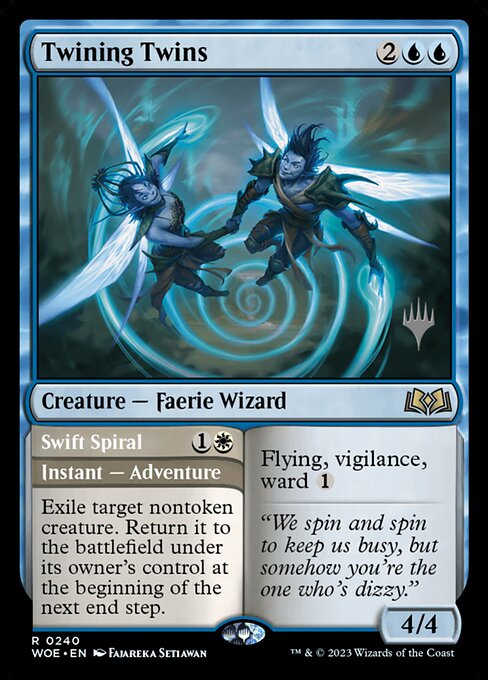 Twining Twins // Swift Spiral (240p) [Wilds of Eldraine Promos]