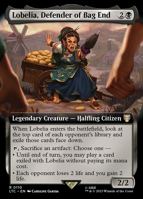 Lobelia, Defender of Bag End (110) [Tales of Middle-earth Commander] [Extended Art]