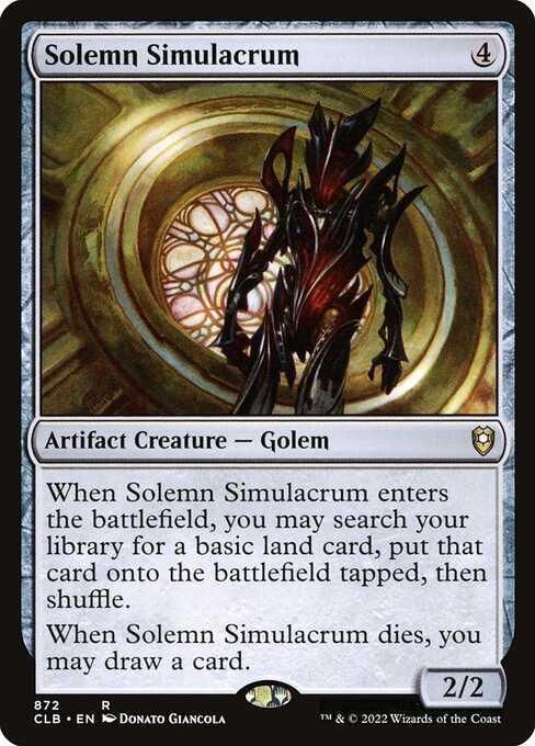 Solemn Simulacrum (872) [Commander Legends: Battle for Baldur's Gate]