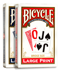 Bicycle Large Print Bridge Size Playing Cards image 0