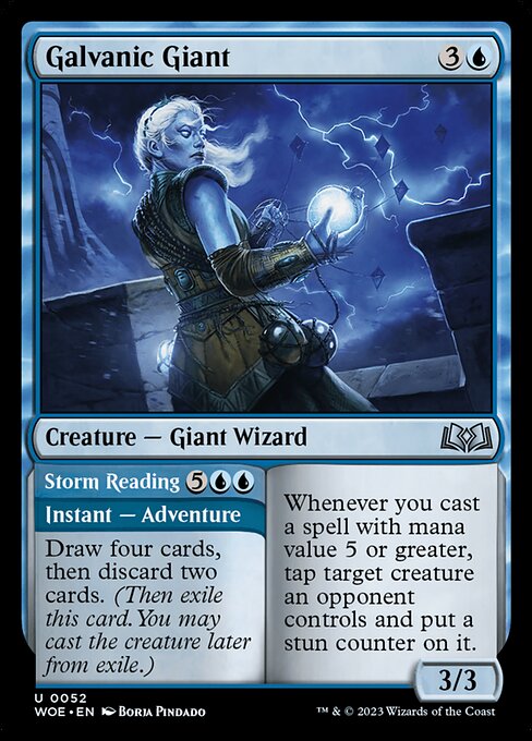 Galvanic Giant // Storm Reading (52) [Wilds of Eldraine]