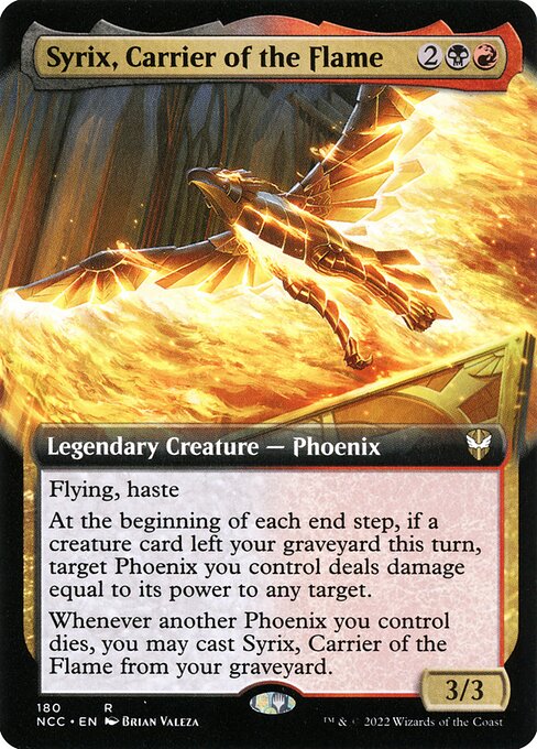 Syrix, Carrier of the Flame (180) [New Capenna Commander] [Extended Art]