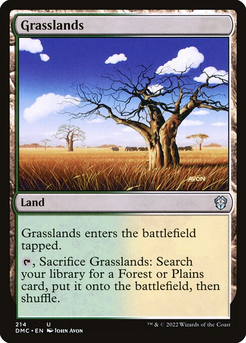 Grasslands (214) [Dominaria United Commander]