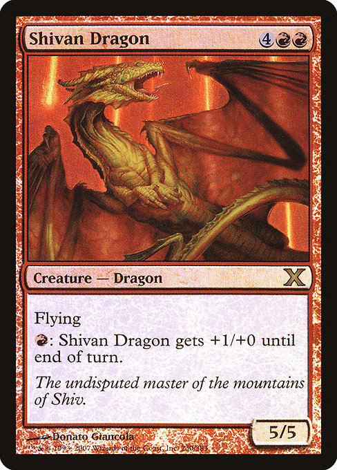 Shivan Dragon (230★) [Tenth Edition]