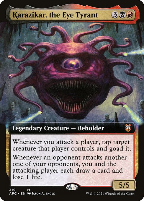 Karazikar, the Eye Tyrant (319) [Forgotten Realms Commander] [Extended Art]