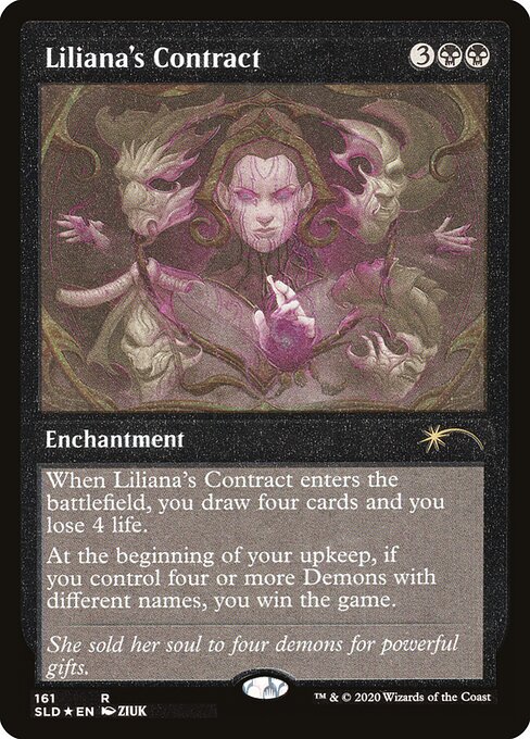 Liliana's Contract (161★) [Secret Lair Drop] [Etched]
