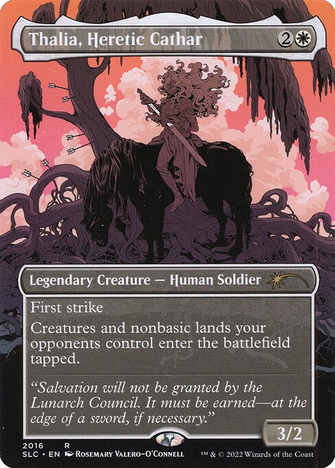 Thalia, Heretic Cathar (2016) [Secret Lair 30th Anniversary Countdown Kit] [Borderless]