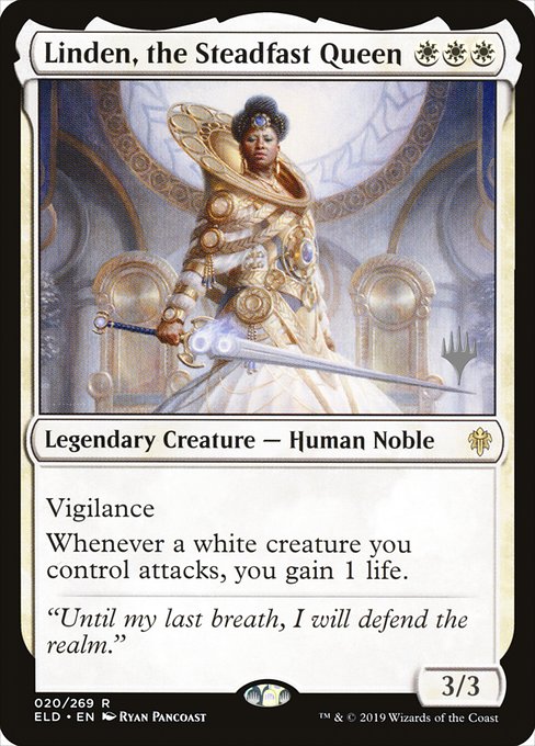 Linden, the Steadfast Queen (20p) [Throne of Eldraine Promos]