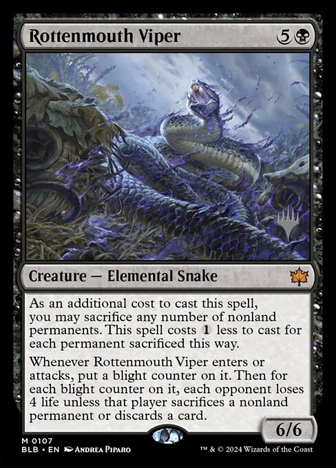 Rottenmouth Viper (107p) [Bloomburrow Promos]