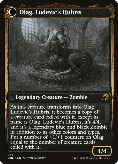 Ludevic, Necrogenius // Olag, Ludevic's Hubris (233) [Innistrad: Double Feature] Reverse