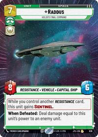 Raddus - Holdo's Final Command (Hyperspace Foil) (838) [Jump to Lightspeed]