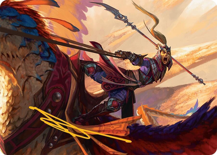 Dragonback Lancer Art Card (3/54) (Gold-Stamped Signature) [Tarkir: Dragonstorm Art Series]