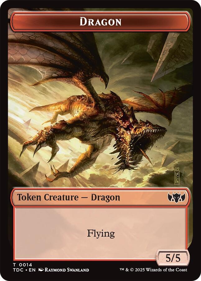 Dragon (0014) // Treasure Double-Sided Token (14 // 16) [Tarkir: Dragonstorm Commander]