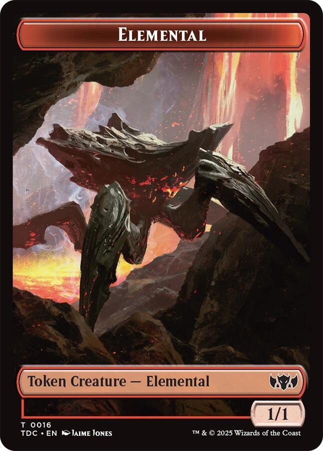 Elemental (0016) // Gold Double-Sided Token (16 // 29) [Tarkir: Dragonstorm Commander]