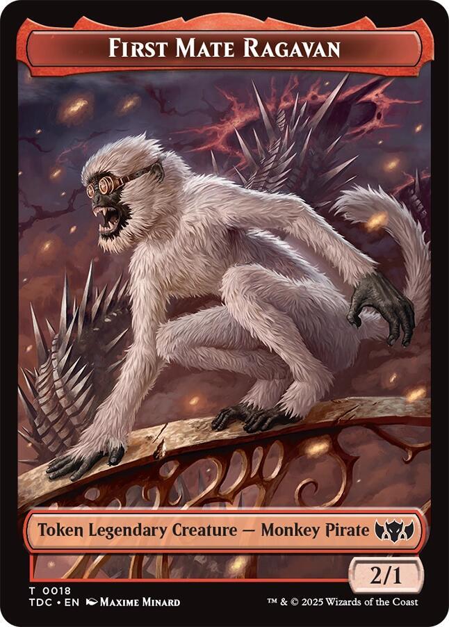 First Mate Ragavan // Treasure Double-Sided Token (18 // 16) [Tarkir: Dragonstorm Commander]