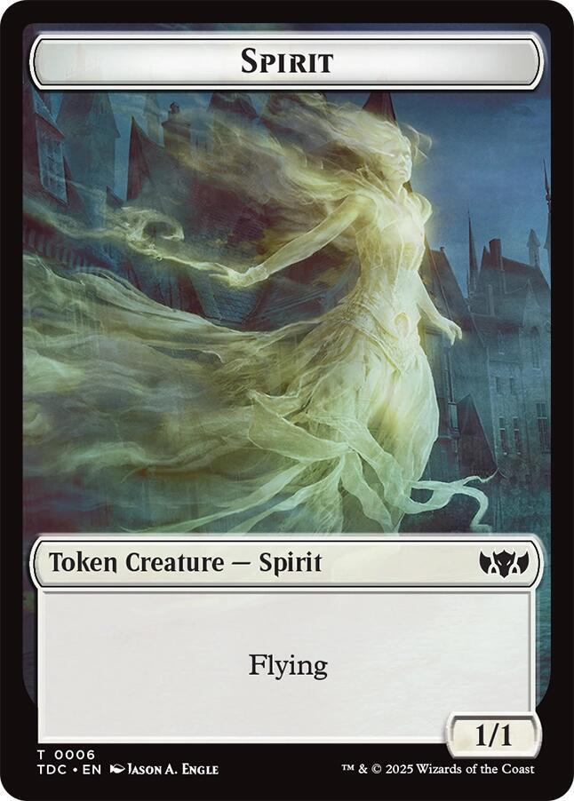 Spirit // Treasure Double-Sided Token (6 // 16) [Tarkir: Dragonstorm Commander]