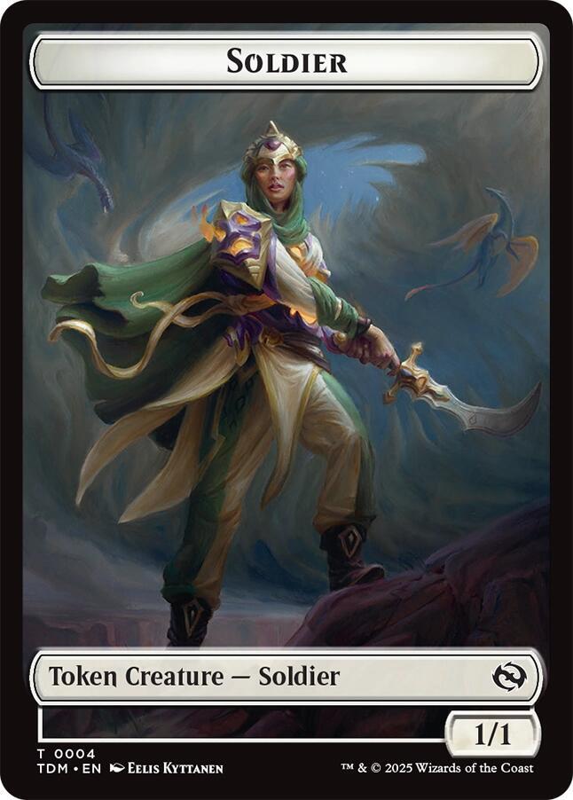 Soldier (0004) // Soldier (0005) Double-Sided Token (4 // 5) [Tarkir: Dragonstorm]