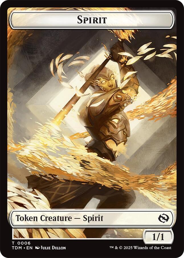 Spirit (0006) // Spirit (0007) Double-Sided Token (6 // 7) [Tarkir: Dragonstorm]