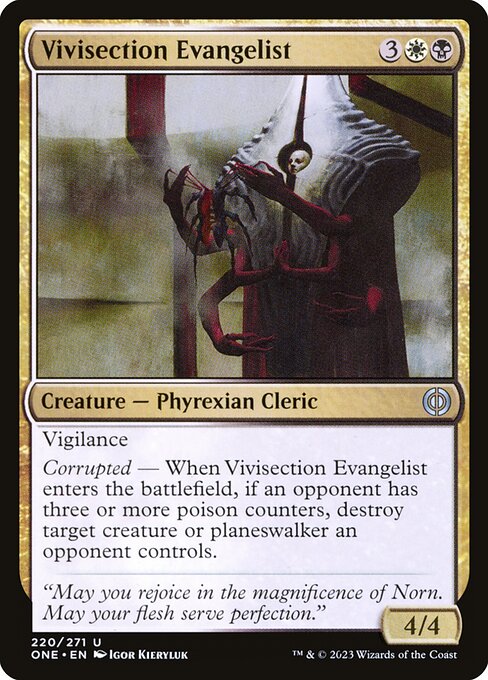 Vivisection Evangelist (220) [Phyrexia: All Will Be One]