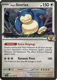 Hop's Snorlax - 117/159 (Cosmos Holo) (117/159) [SV09 Journey Together]