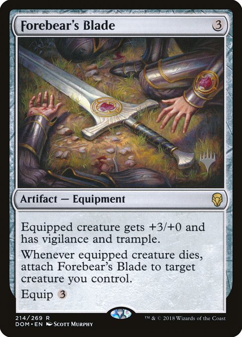 Forebear's Blade (214p) [Dominaria Promos]