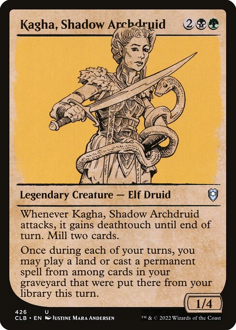 Kagha, Shadow Archdruid (426) [Commander Legends: Battle for Baldur's Gate] [Showcase]