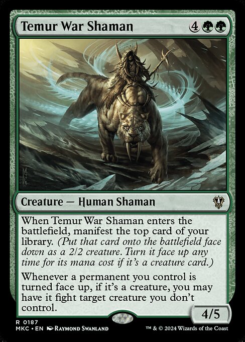 Temur War Shaman (187) [Murders at Karlov Manor Commander]