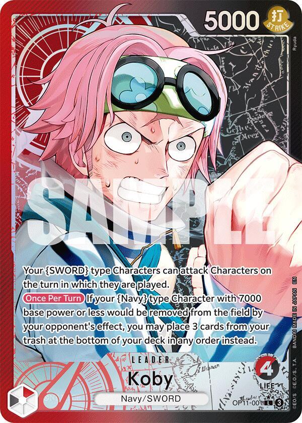 Koby (001) (Alternate Art) (OP11-001) [A Fist of Divine Speed]