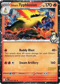 Ethan's Typhlosion (Prerelease Staff) (034/182) [SV10: Destined Rivals]
