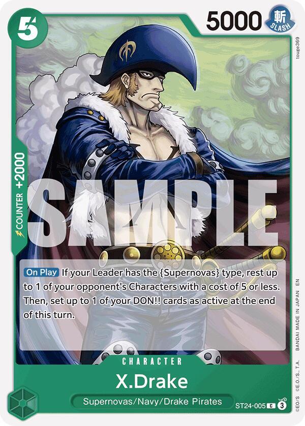 X.Drake (ST24-005) [Starter Deck 24: GREEN Jewelry Bonney]