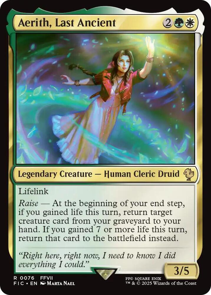 Aerith, Last Ancient (Surge Foil) (76) [Final Fantasy Commander]