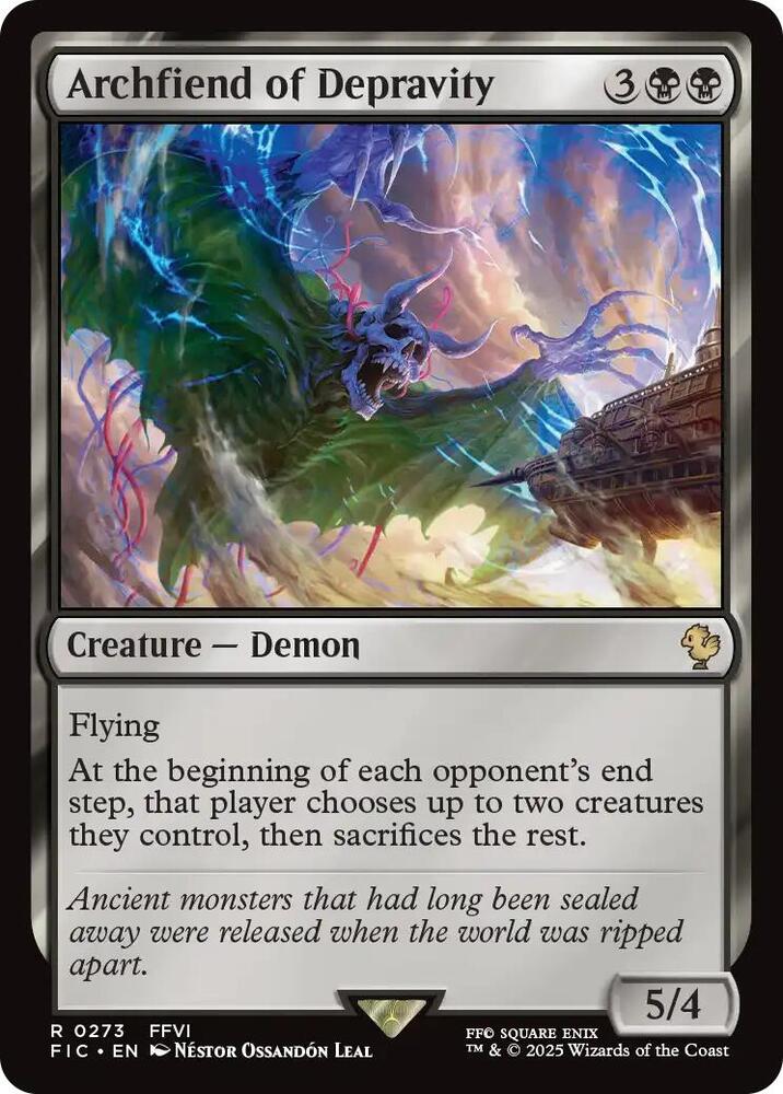 Archfiend of Depravity (Surge Foil) (273) [Final Fantasy Commander]