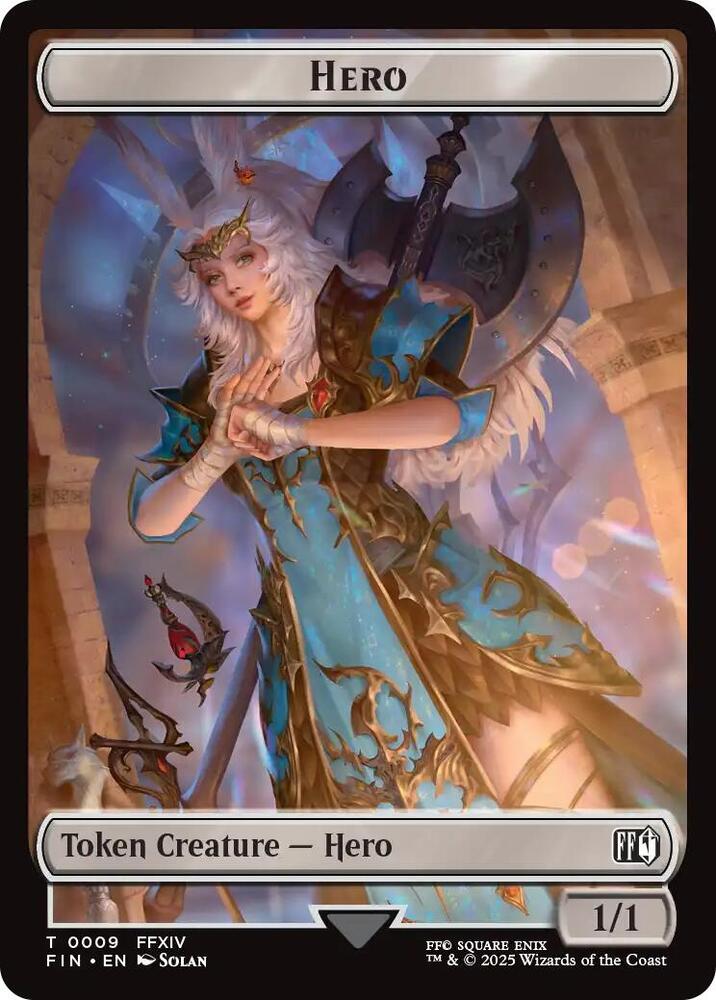 Hero (0009) // Bird (0017) Double-Sided Token (9 // 17) [Final Fantasy]