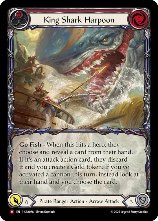 King Shark Harpoon (Extended Art) (SEA086) [High Seas]
