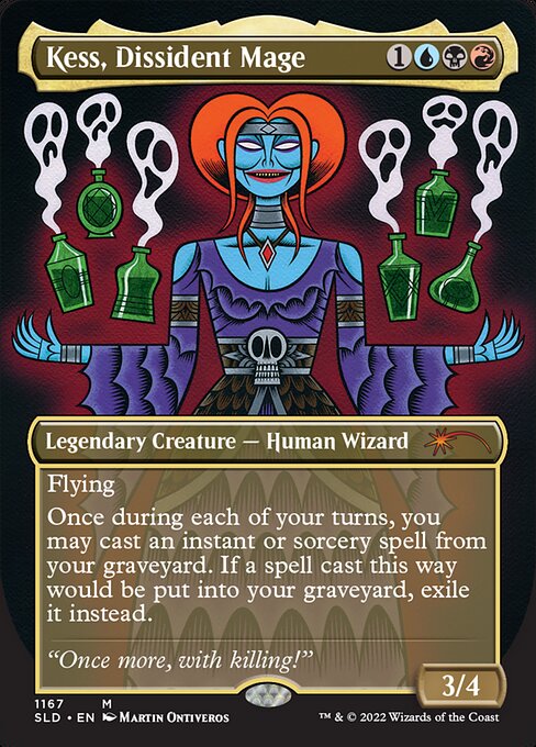 Kess, Dissident Mage (1167) [Secret Lair Drop] [Borderless]