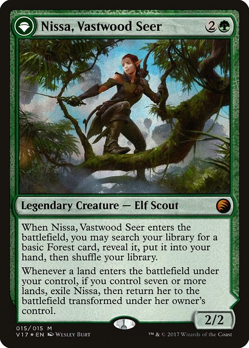 Nissa, Vastwood Seer // Nissa, Sage Animist (15) [From the Vault: Transform]