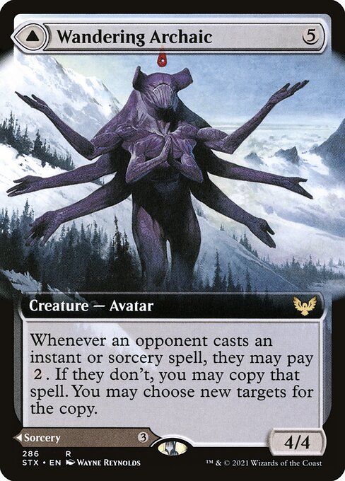 Wandering Archaic // Explore the Vastlands (286) [Strixhaven: School of Mages] [Extended Art]