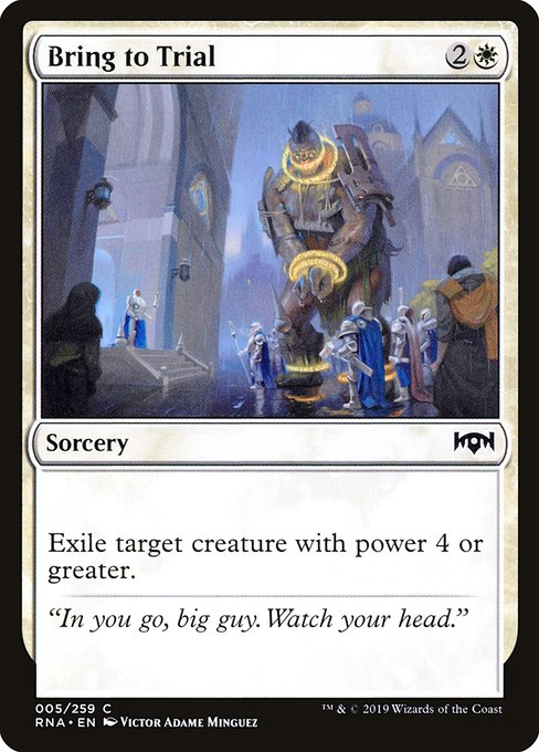 Bring to Trial (5) [Ravnica Allegiance]